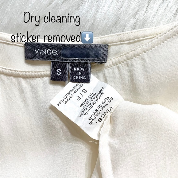 SOLD-Vince Split Back Silk Sleeveless Blouse - Picture 8 of 9